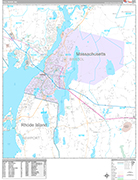 Fall River  Wall Map Premium Style